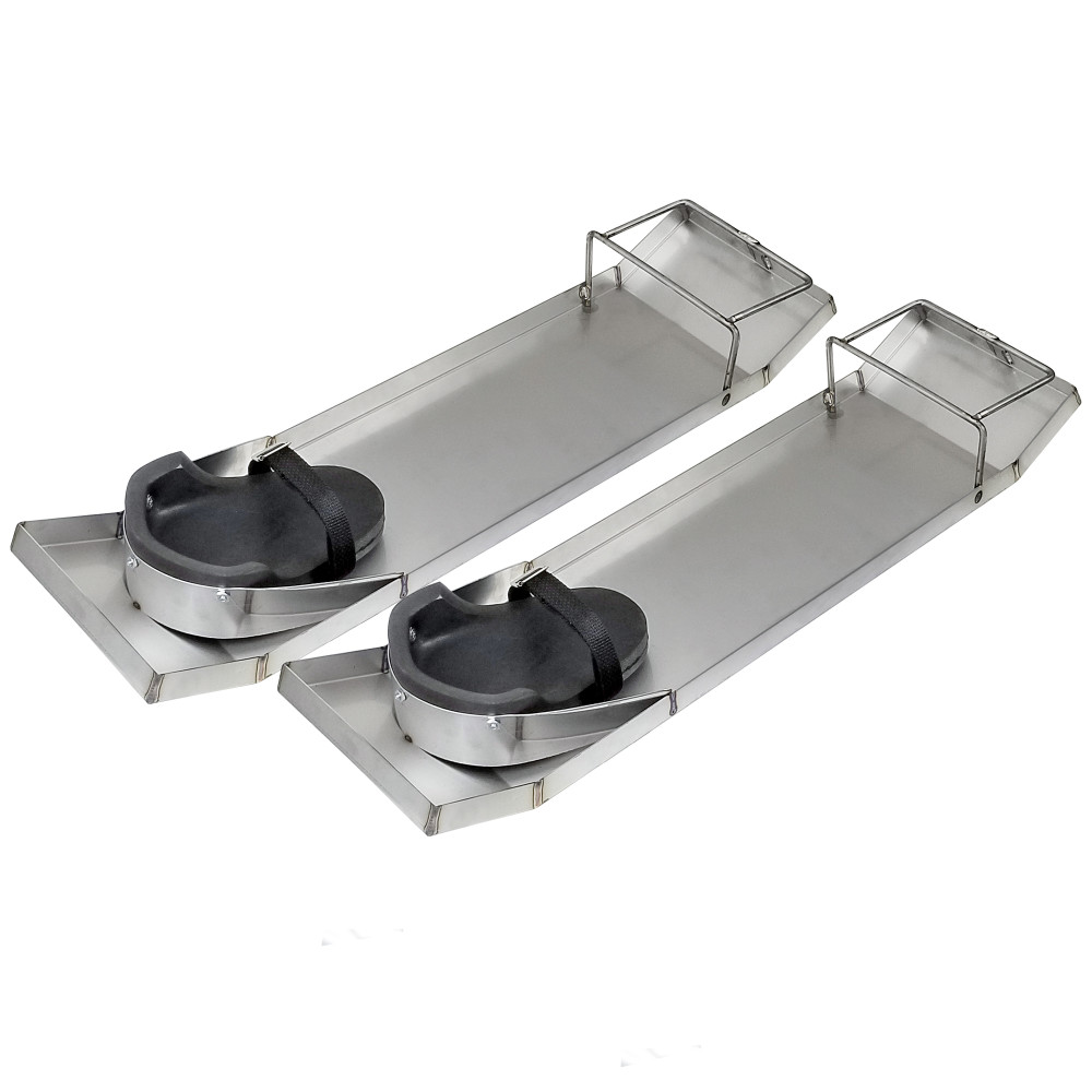 Kraft Tool Co 28 In. x 8 In. Lightweight Stainless Steel Kneeboards (Pair) - Ascmtools