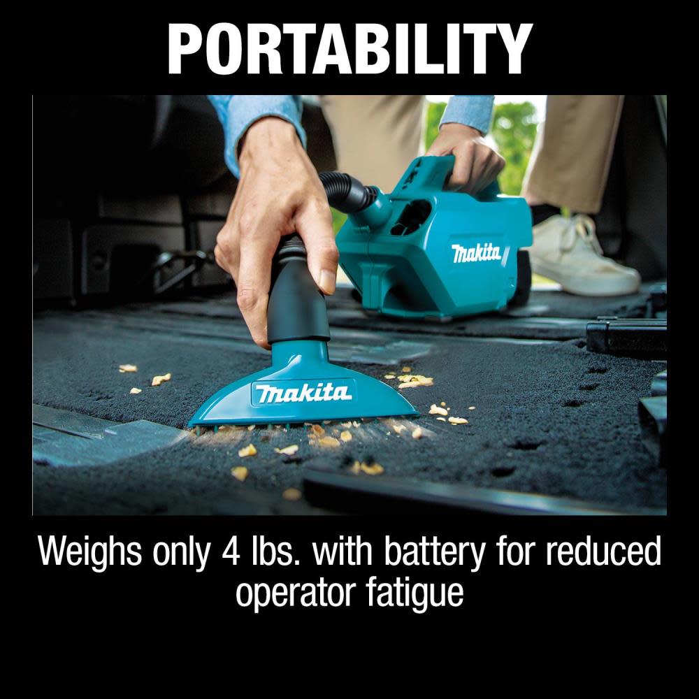 Makita 18V LXT Lithium-Ion Compact Handheld Canister Vacuum Kit (1.5Ah) - Ascmtools