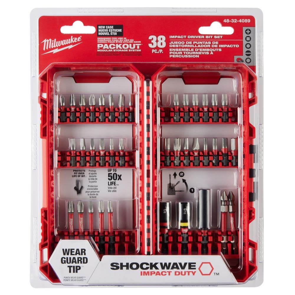 Milwaukee SHOCKWAVE Impact Duty Driver Bit Set 38pc - Ascmtools