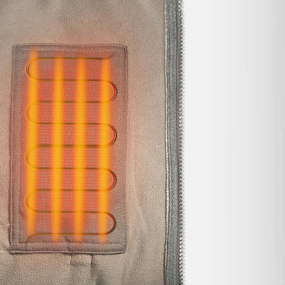 GEARWRENCH Mens Gray Heated Fleece Jacket Kit Small - Ascmtools