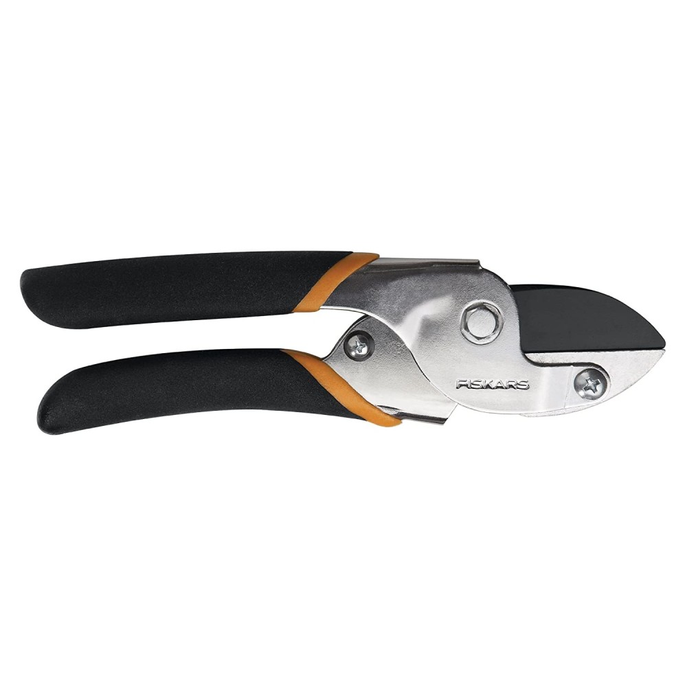 Fiskars Pruner 0.625″ Cut Black Handle Steel Power Lever Anvil - Ascmtools