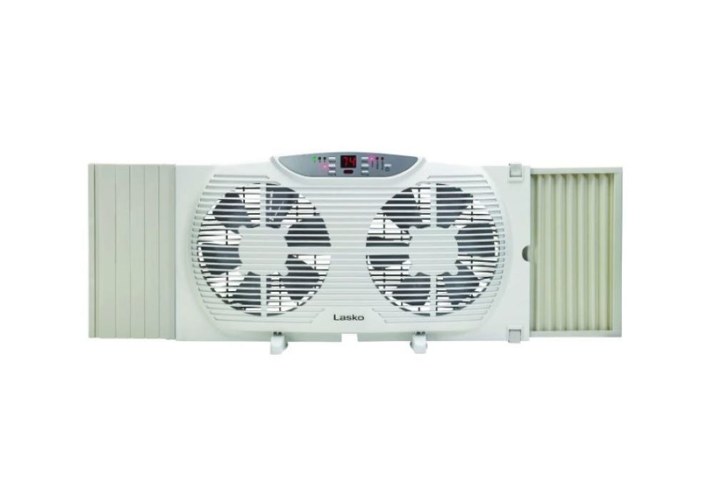 Lasko Twin Window Fan 10.23″ H X 9″ D 3 Speed Electronically Reversible - Ascmtools