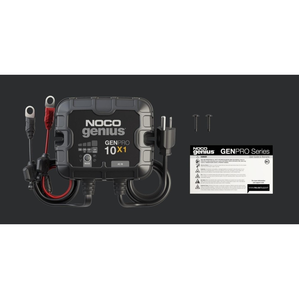 Noco Battery Charger 12V 10A Fully Automatic Waterproof On Board - Ascmtools