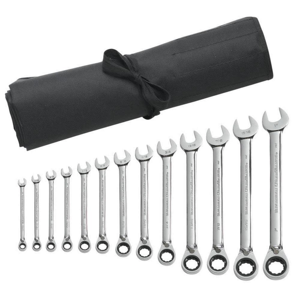 GEARWRENCH Reversible Ratcheting Combination SAE Wrench Set 13pc - Ascmtools