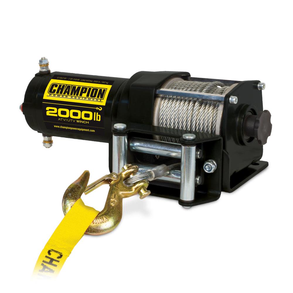 Champion Power Equipment 2000-lb. ATV/UTV Winch Kit - Ascmtools