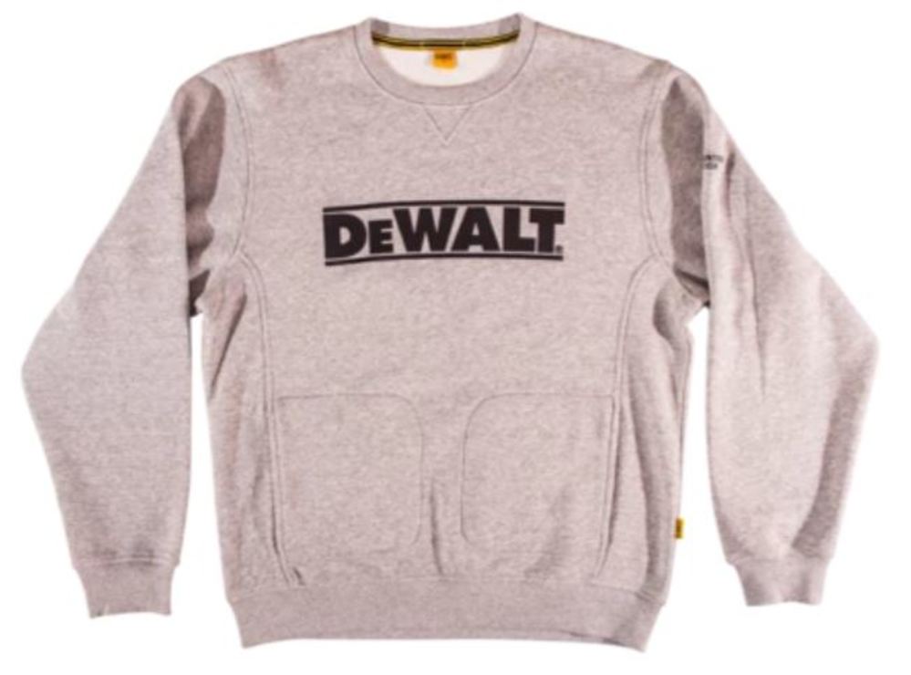 DEWALT Logo Crewneck Sweatshirt Heather Gray XL - Ascmtools