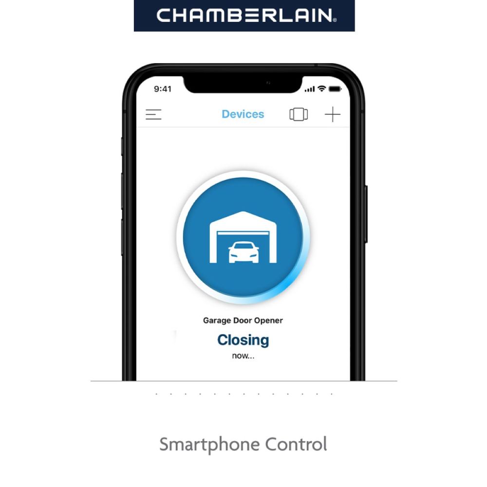 Chamberlain Garage Door Opener 1/2 HP Wi-Fi Chain Drive with Battery Backup - Ascmtools