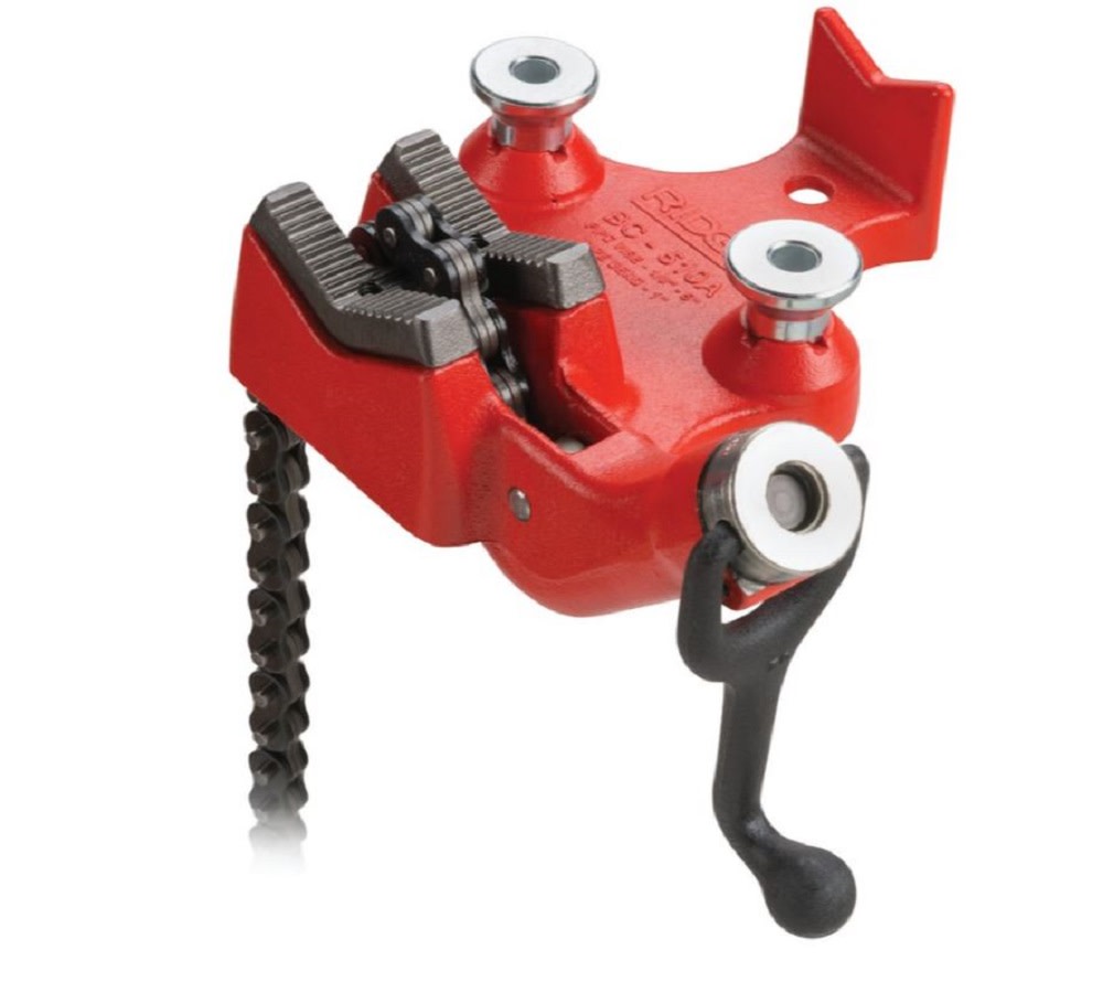 Ridgid 1/2 – 8 Inch Cast Iron Top Screw BC810 Bench Chain Vise - Ascmtools