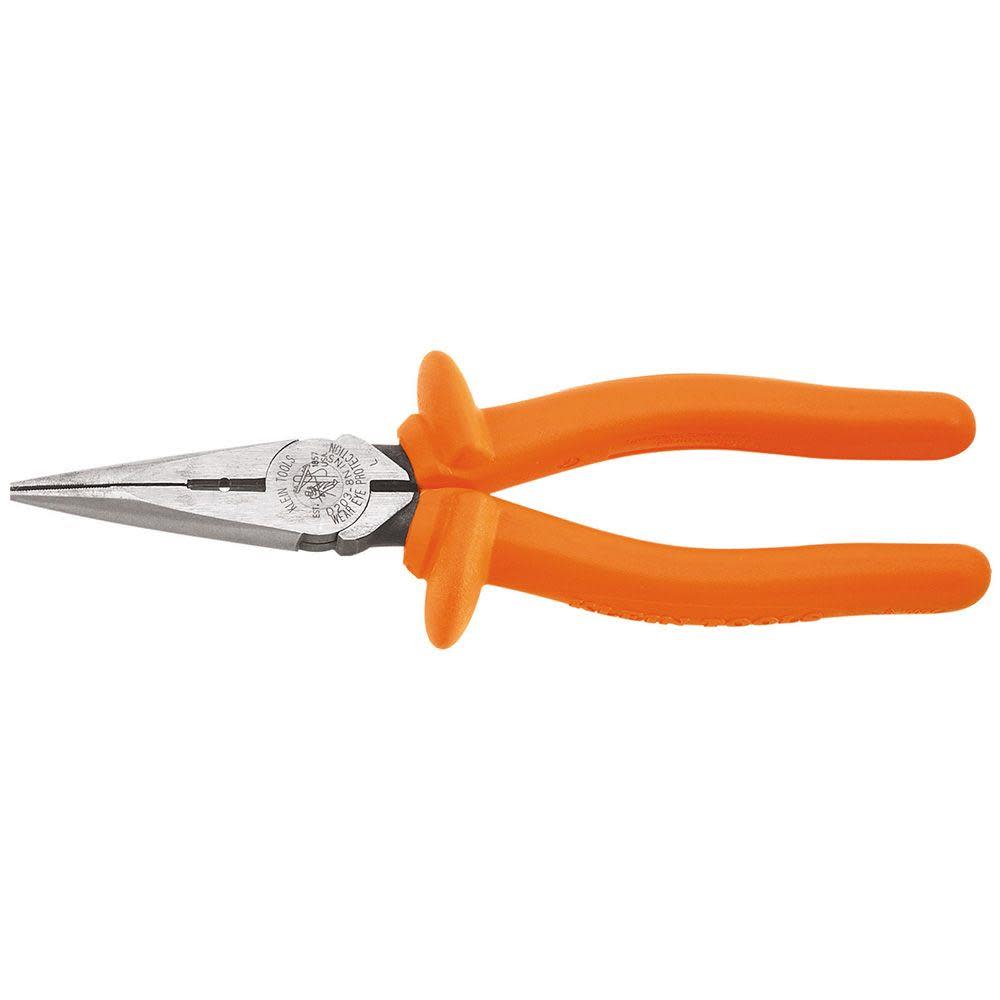 Klein Tools Long Nose Pliers Insul Cut 8″ L - Ascmtools