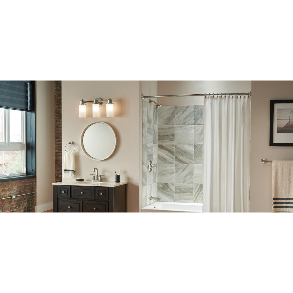 Moen Gibson Tub/Shower Faucet Spot Resist Nickel 4.5″ 1 Handle - Ascmtools