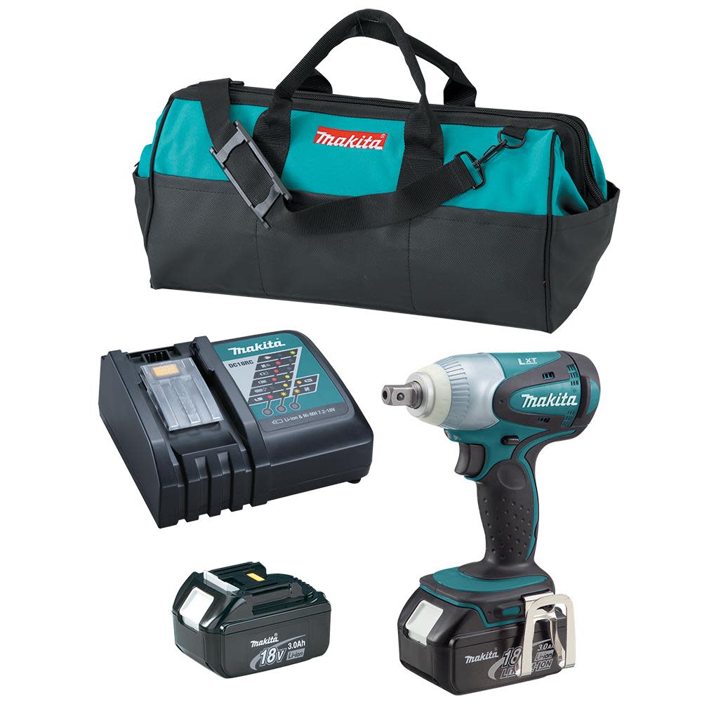 Makita 18V LXT Lithium-Ion Cordless 1/2 In. Impact Wrench Kit - Ascmtools