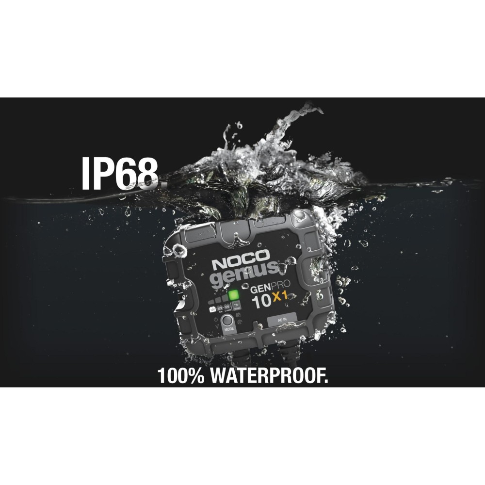 Noco Battery Charger 12V 10A Fully Automatic Waterproof On Board - Ascmtools