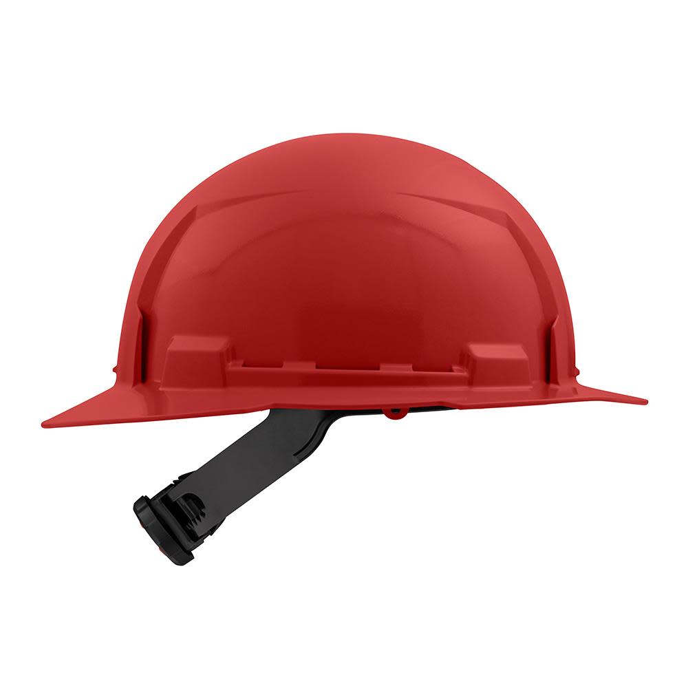 Milwaukee Red Full Brim Hard Hat with 4pt Ratcheting Suspension Type 1 Class E - Ascmtools