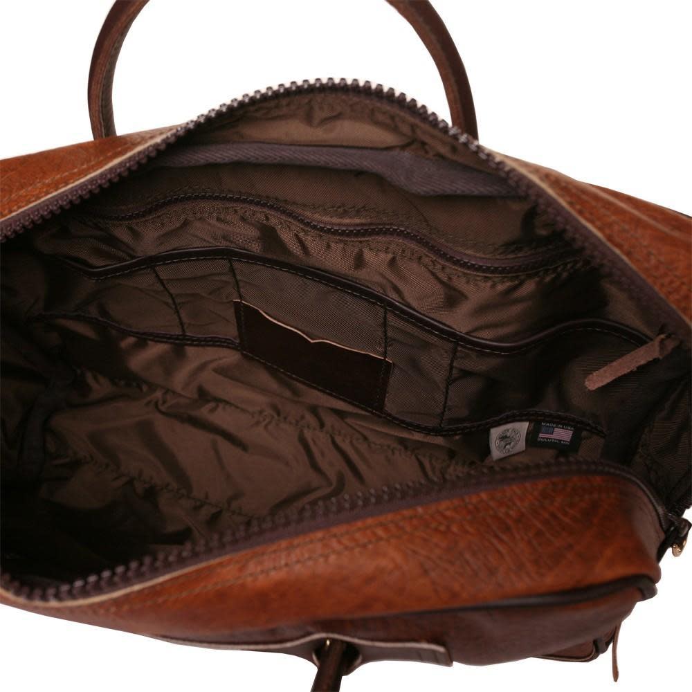 Duluth Pack 23 Liter Capacity Brown Trim Bison Leather Computer Briefcase - Ascmtools