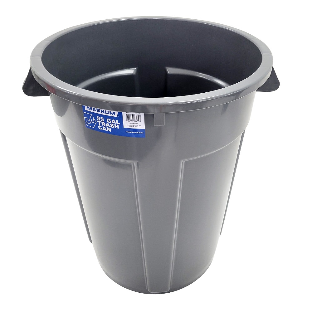 Magnum Tool Group Pro Series Trash Can 55 Gallon Plastic Grey - Ascmtools