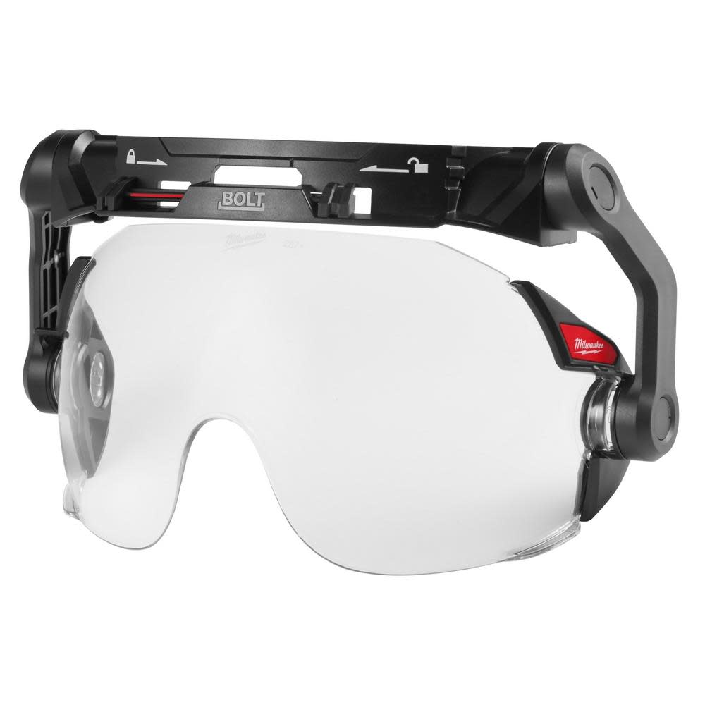 Milwaukee BOLT Eye Visor Clear Dual Coat Lens Compatible with Safety Helmets - Ascmtools