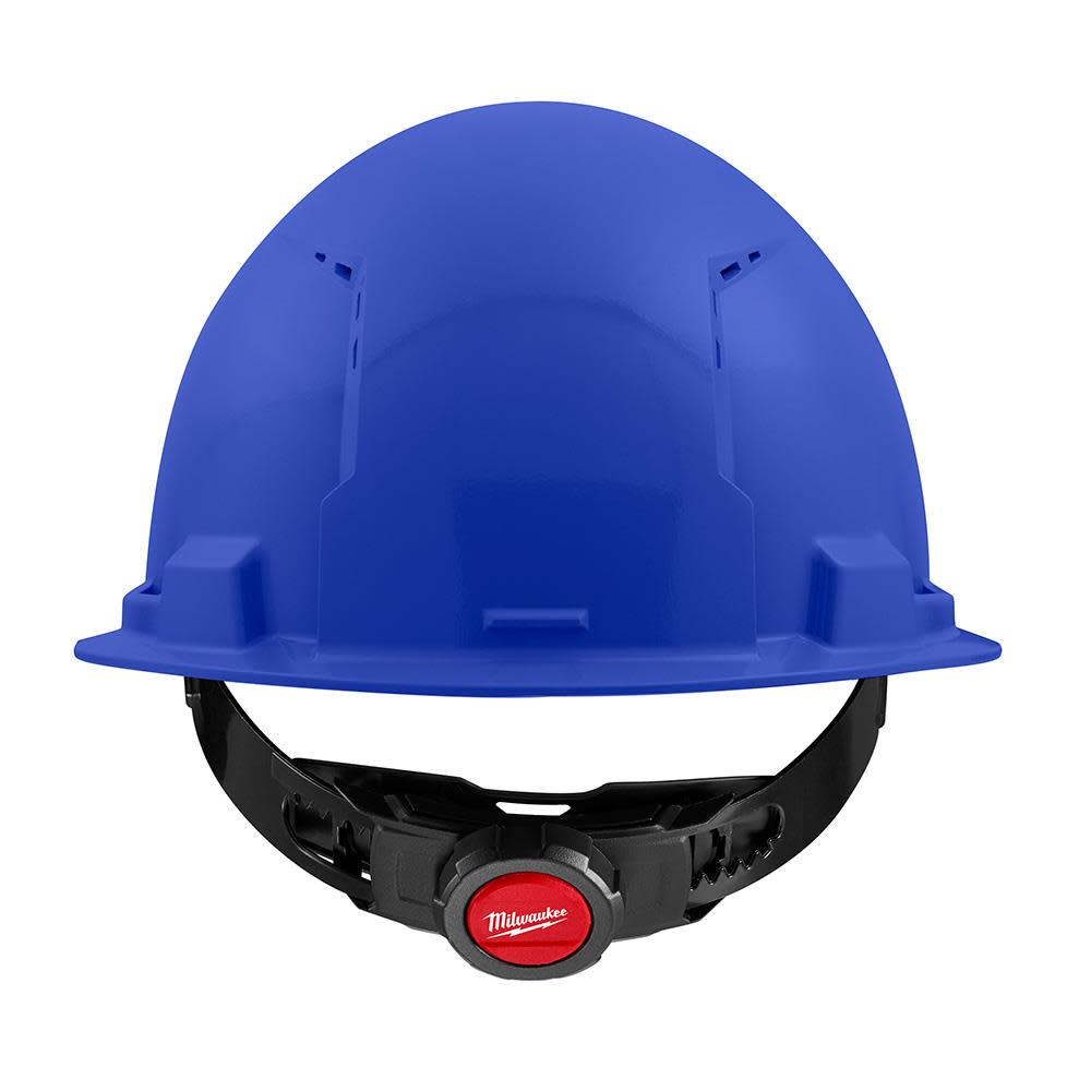Milwaukee Front Brim Vented Hard Hat with 4pt Ratcheting Suspension Type 1 Class C Blue - Ascmtools
