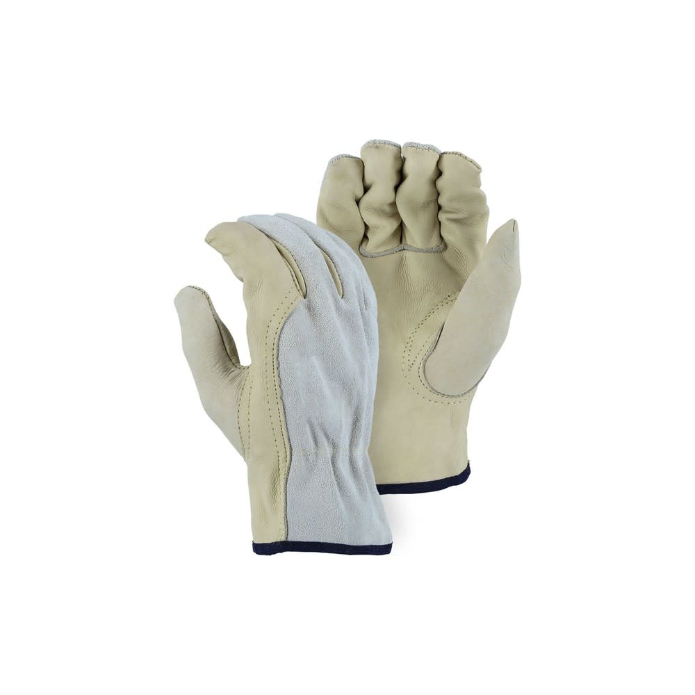 Majestic Glove B Grade Cowhide Drivers Glove Beige Large - Ascmtools
