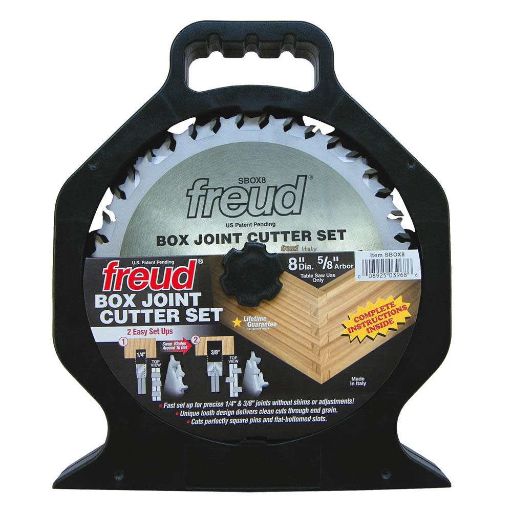 Freud 8 In. x 20T Box Joint Cutter Set - Ascmtools