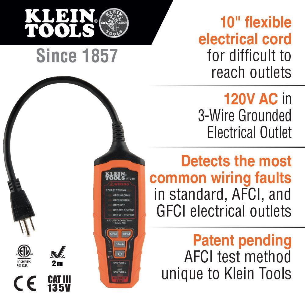 Klein Tools AFCI /GFCI Outlet Tester - Ascmtools