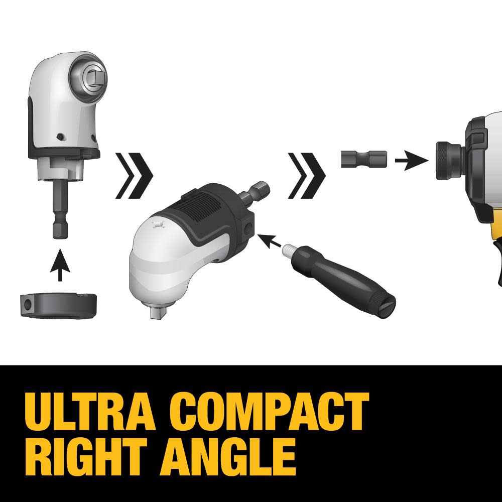 DEWALT FLEXTORQ 3/8″ Square Drive Modular Right Angle Attachment - Ascmtools