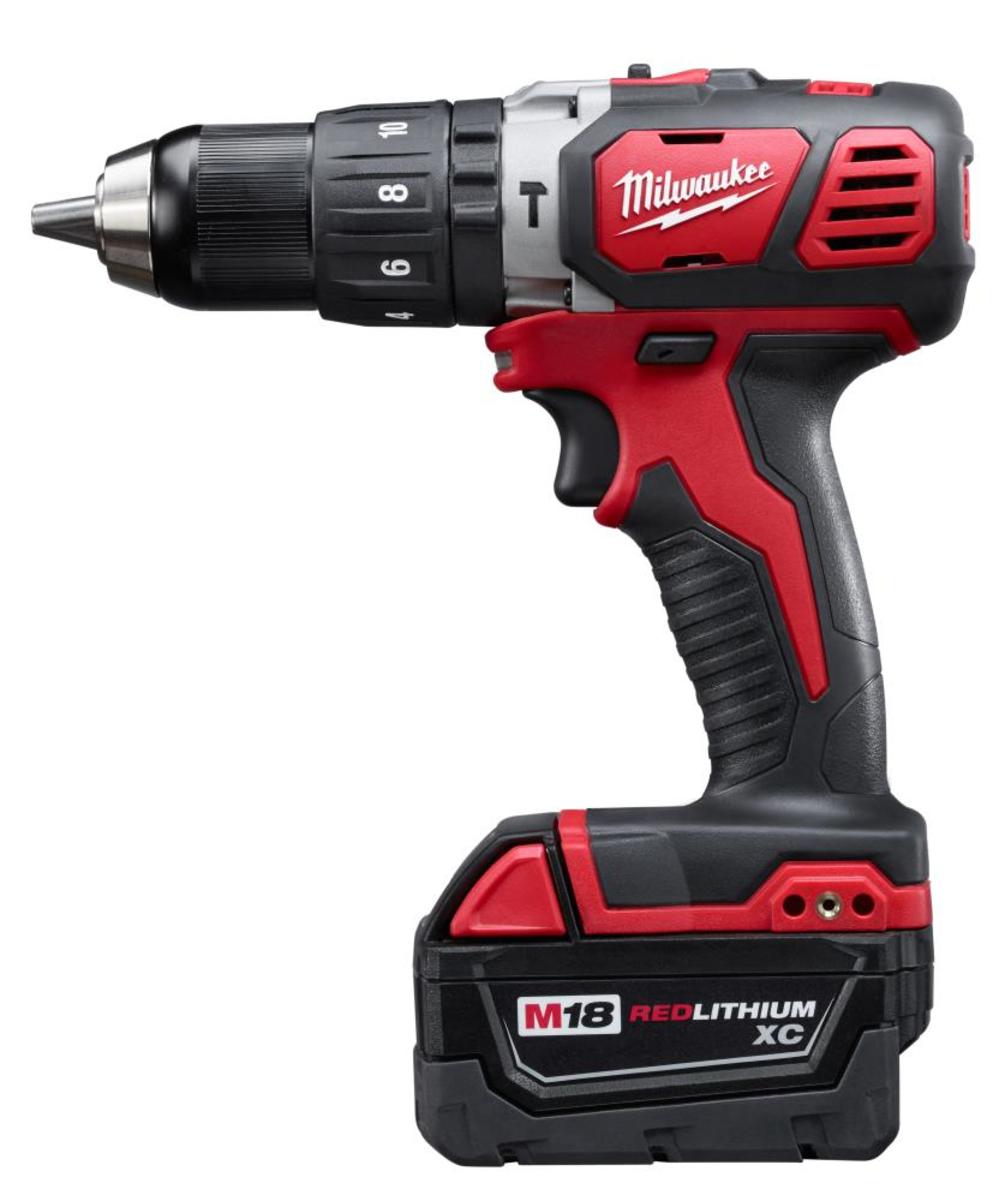 Milwaukee M18 Compact 1/2 in. Hammer Drill/Driver Kit with XC Batteries - Ascmtools