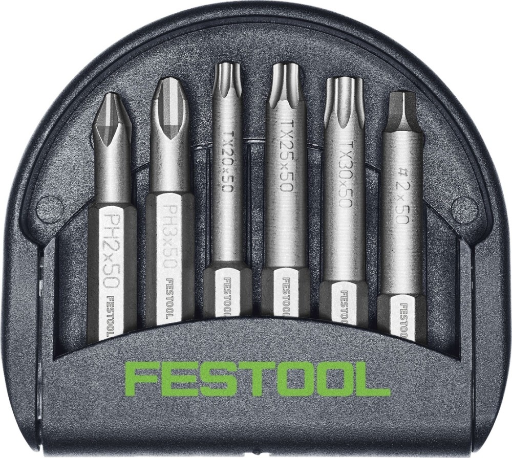 Festool 6 Piece 2″ Magnetic Impact Bit Cassette - Ascmtools