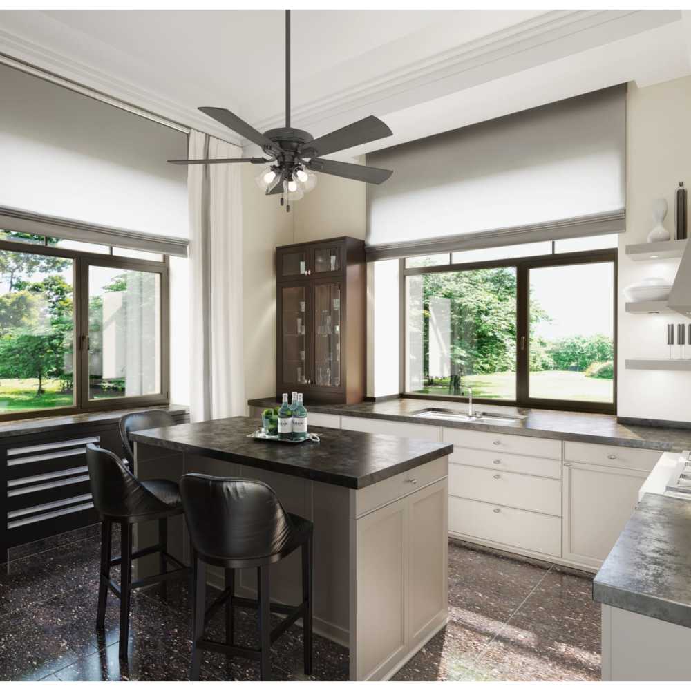 Hunter Fan Crestfield Ceiling Fan 52″ Bronze Bleached Grey Pine - Ascmtools