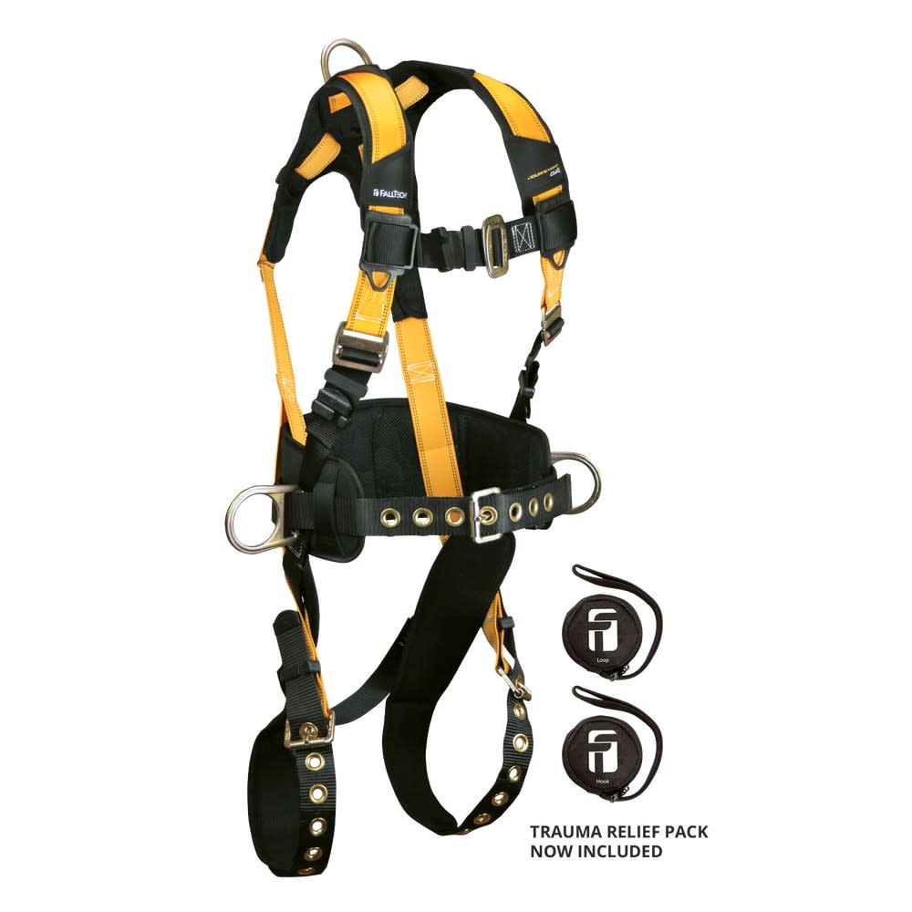 Falltech Journeyman Flex Steel 3D Belted Full Body Harness Medium - Ascmtools