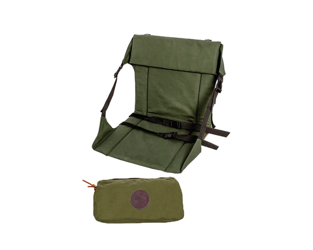 Duluth Pack Olive Drab Canvas Canoe & Camp Chair With Pouch - Ascmtools