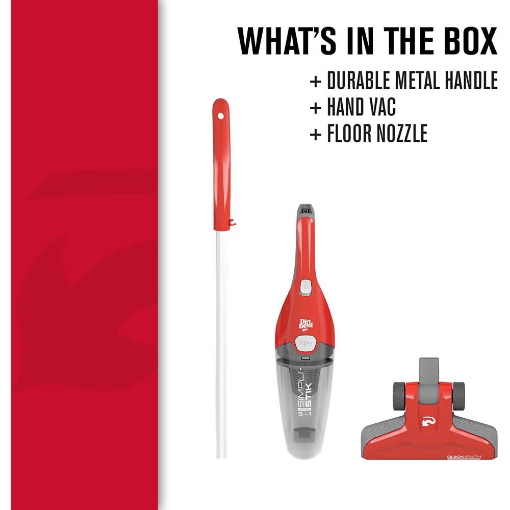 Dirt Devil SimpliStik Plus 3 in 1 Corded Stick Vacuum - Ascmtools