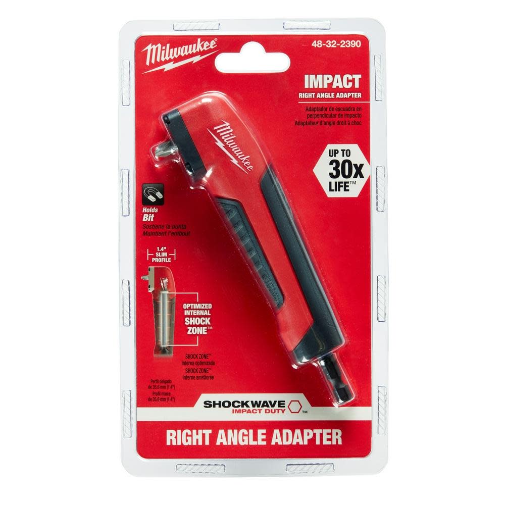 Milwaukee SHOCKWAVE Right Angle Adapter - Ascmtools