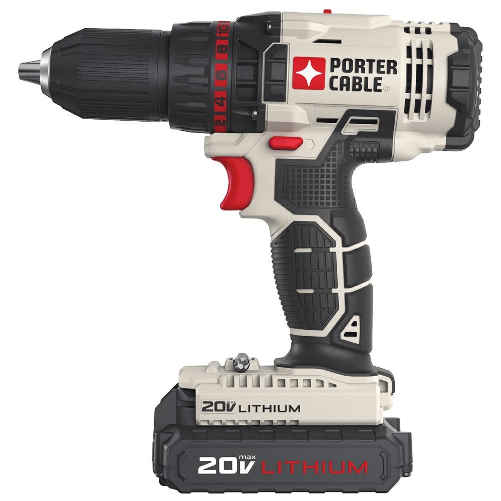 Porter Cable 20V 1/2-Inch Lithium-Ion Cordless Drill (PCC601LB) Kit - Ascmtools