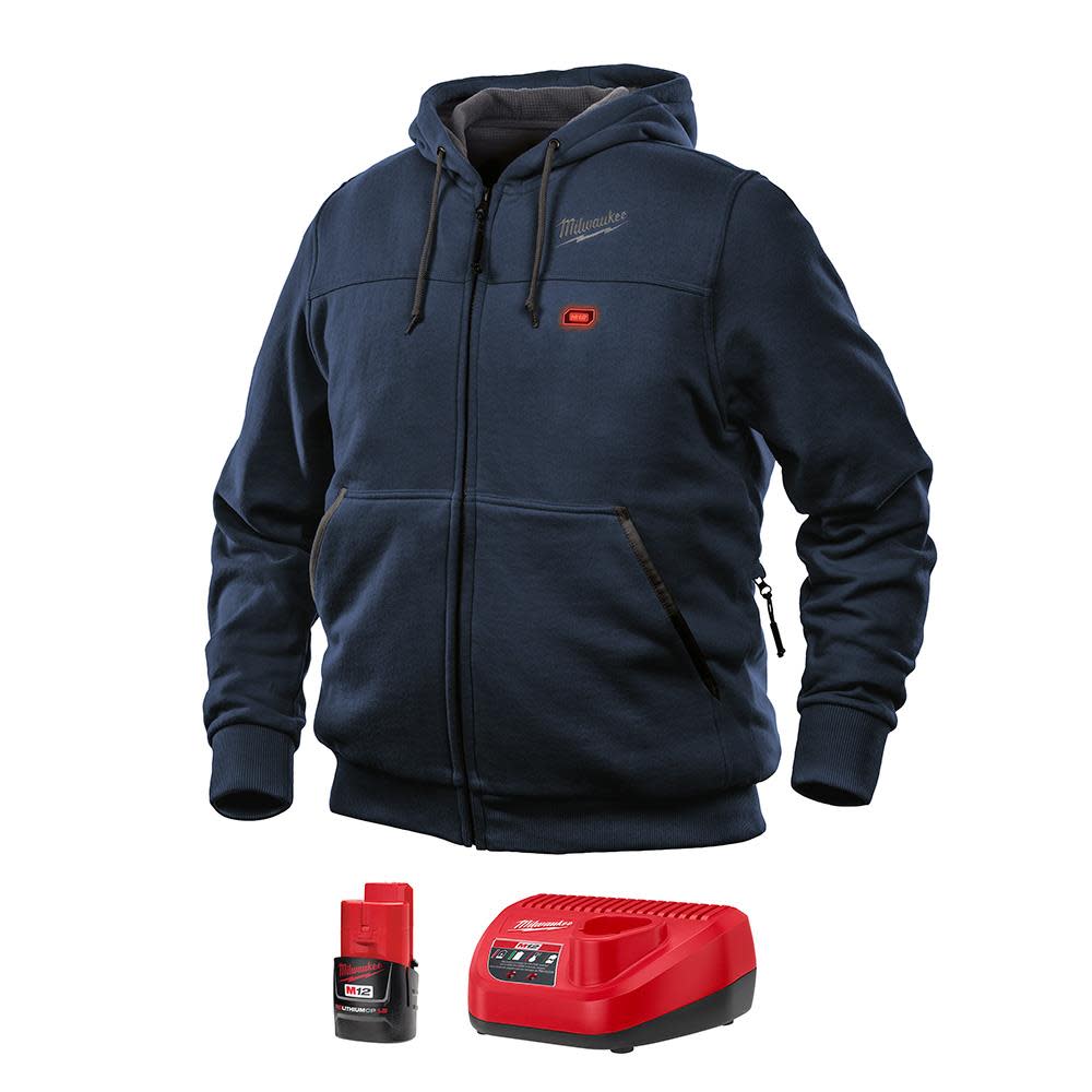 Milwaukee M12 Heated Hoodie Kit S (Navy Blue) - Ascmtools