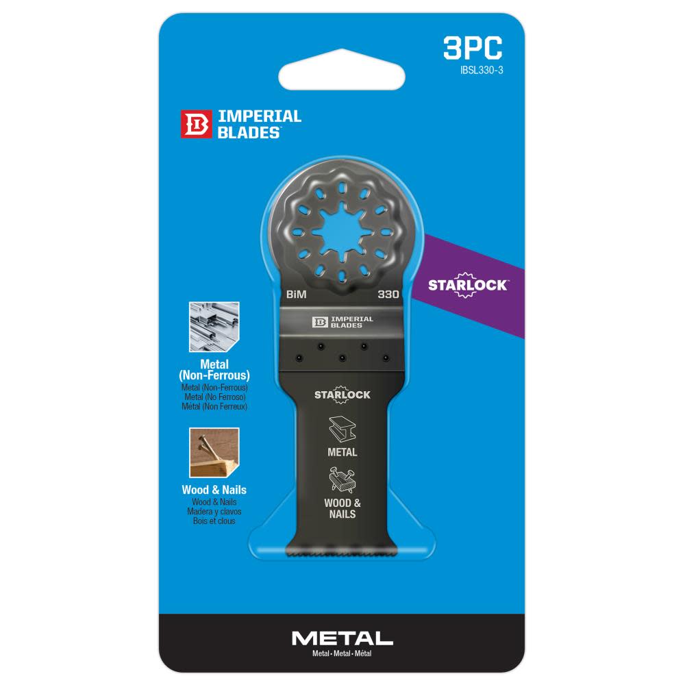 Imperial Blades Starlock 1 1/8″ Standard Metal Blade 3pc - Ascmtools