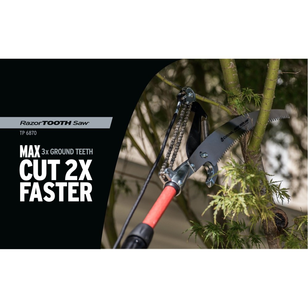 Corona Tree Pruner 1 1/4″ Steel Curved Dual Compound Action - Ascmtools