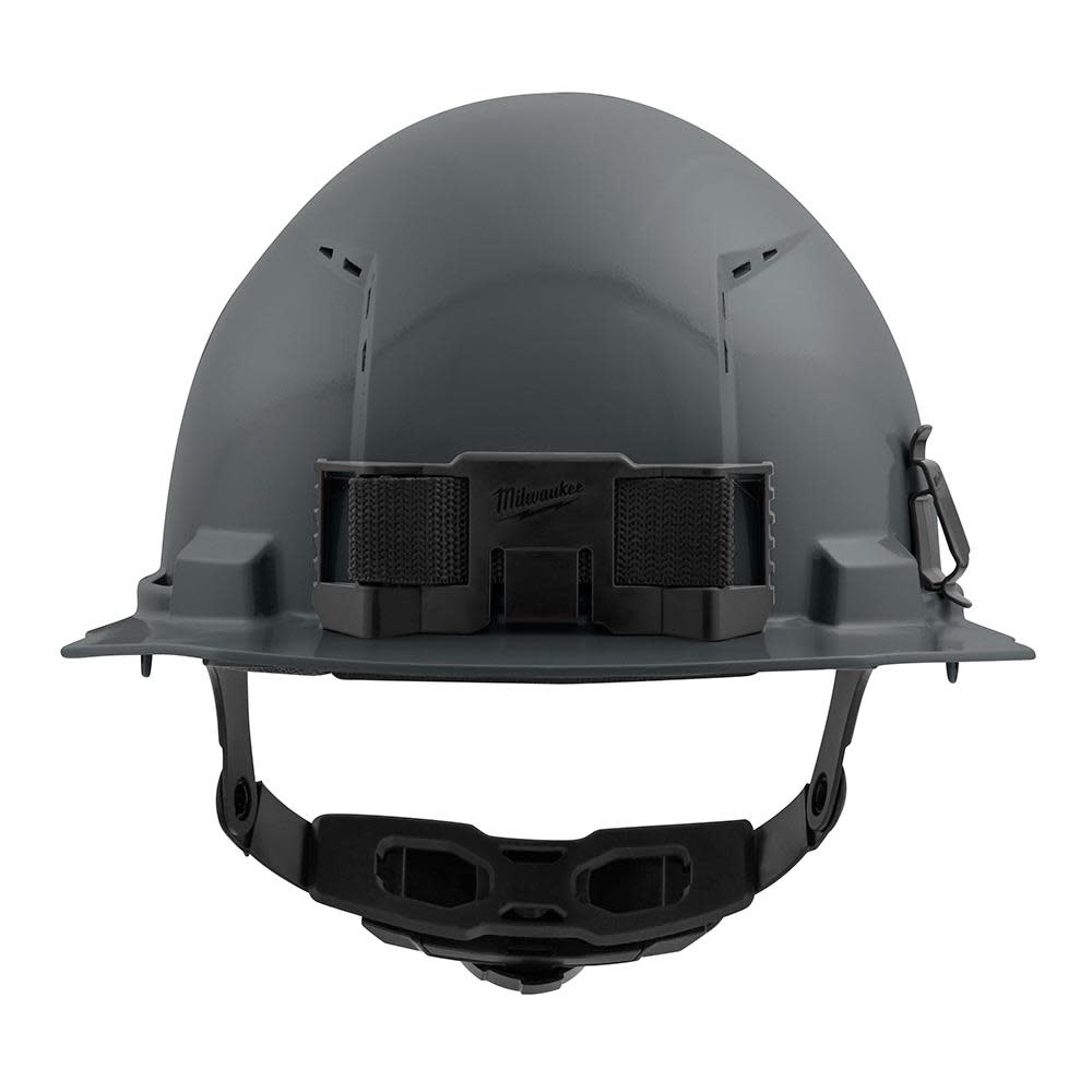 Milwaukee Gray Front Brim Vented Hard Hat with 6pt Ratcheting Suspension Type 1 Class C - Ascmtools
