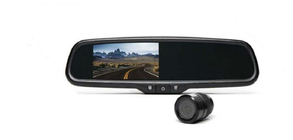 Rear View Safety Backup Camera System with Flush Mount Camera and Mirror Monitor - Ascmtools