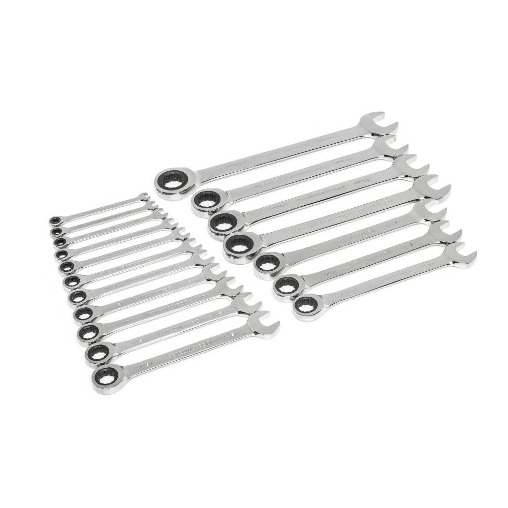 GEARWRENCH Wrench Set Ratcheting Combination Metric 18pc - Ascmtools