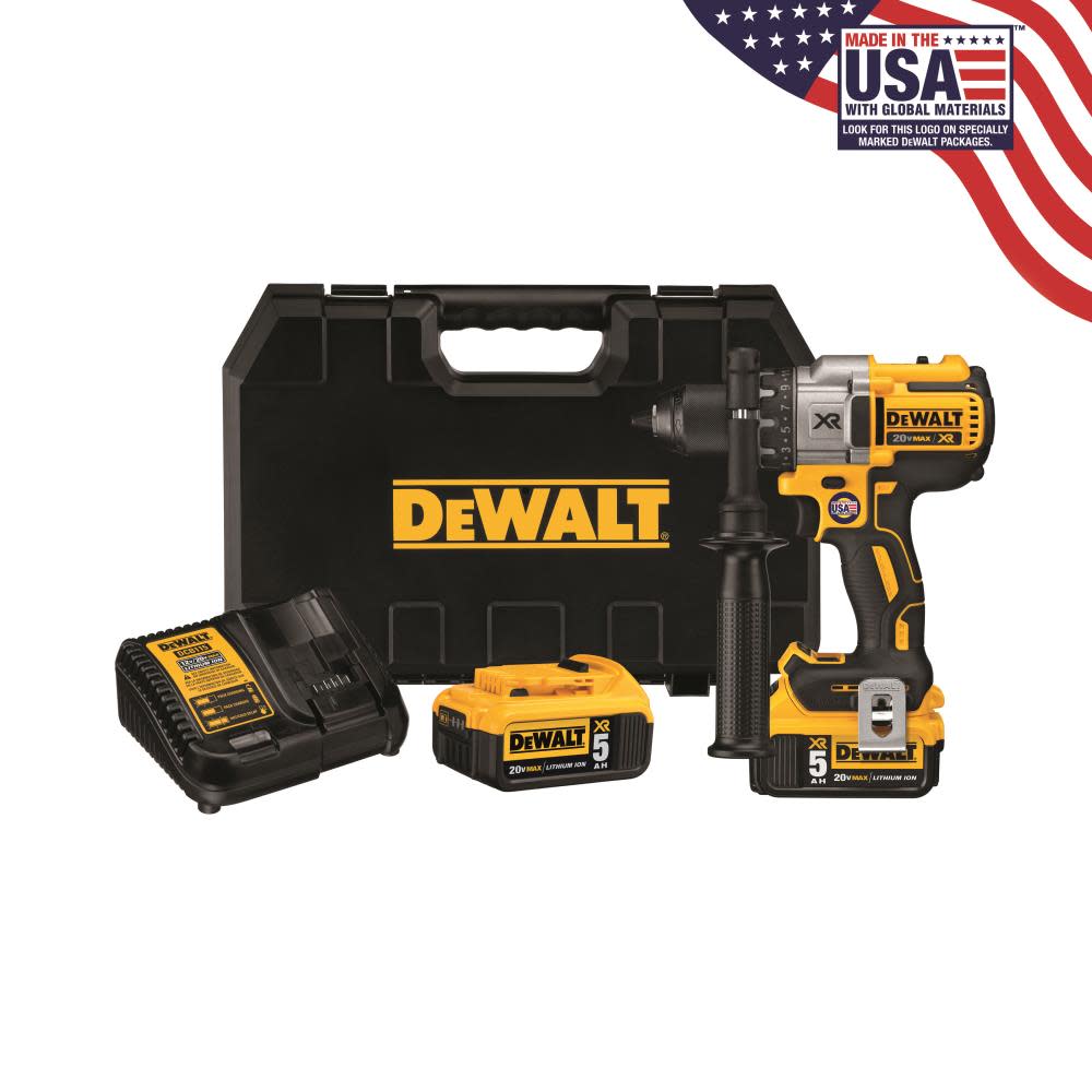 DEWALT DCD991P2 – 20V MAX XR LITHIUM ION BRUSHLESS 3-SPEED DRILL/DRIVER KIT - Ascmtools