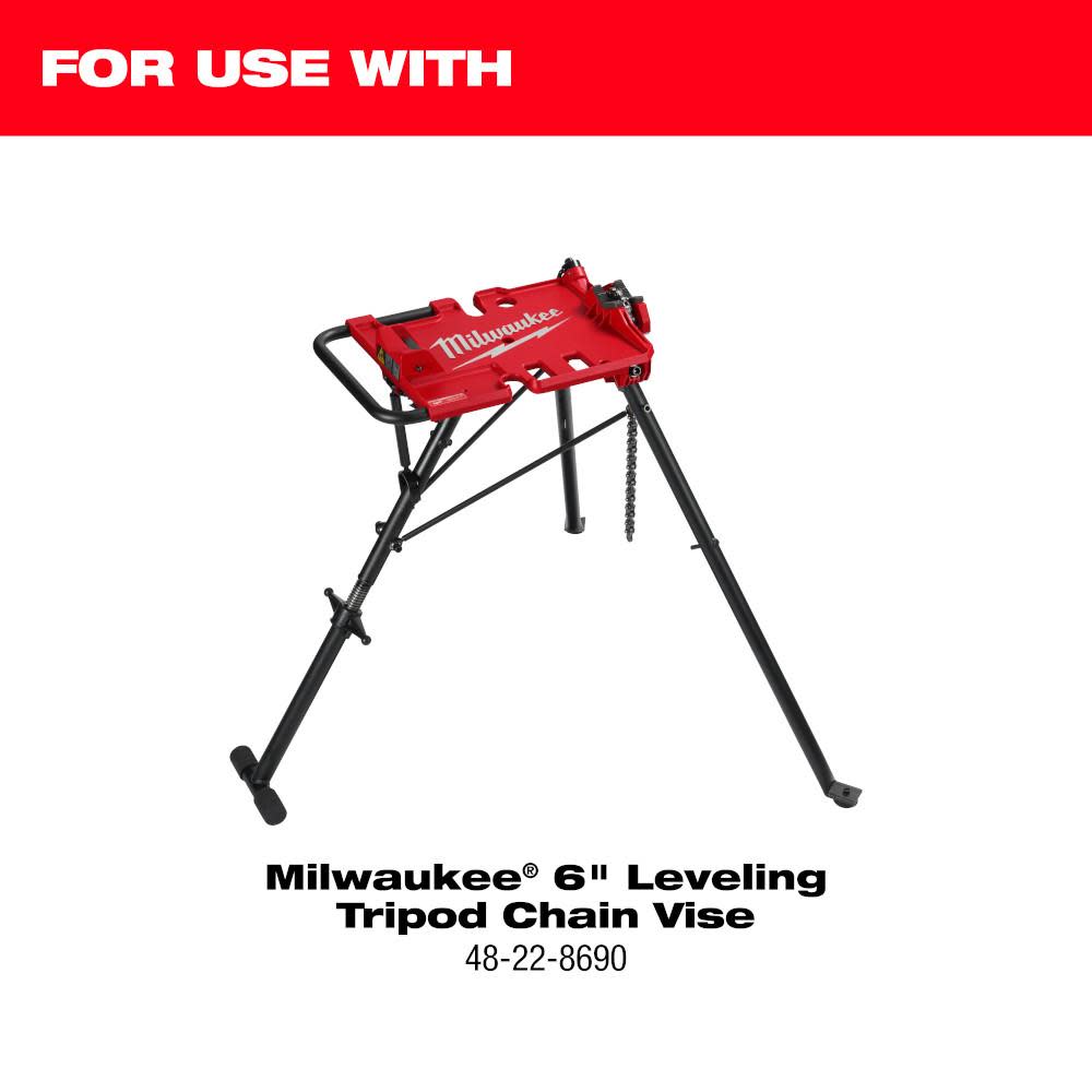 Milwaukee PVC Coated Pipe Jaw for 6 Leveling Tripod Chain Vise - Ascmtools