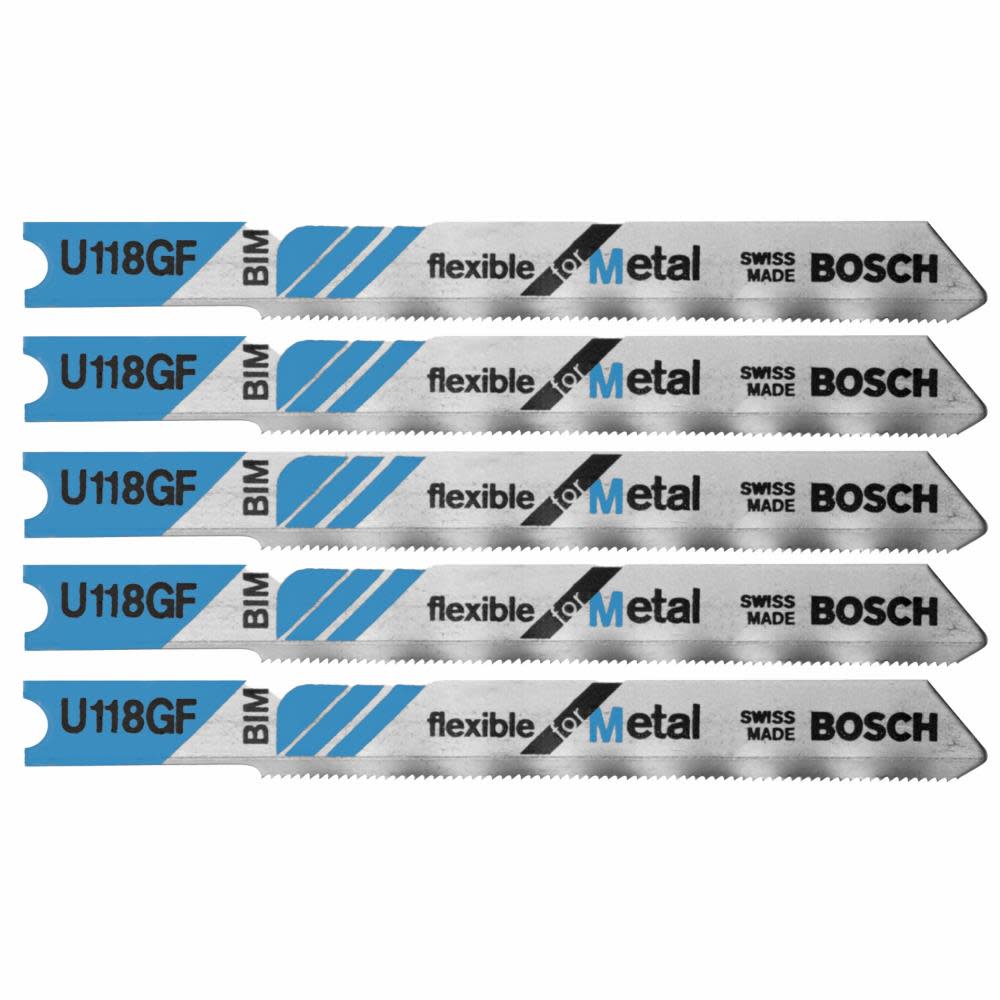 Bosch Jig Saw Blades 5pc 2 3/4″ 36 TPI Flexible for Metal U Shank - Ascmtools