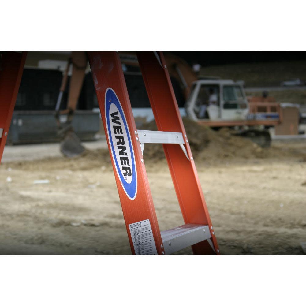 Werner 6ft Type IA Fiberglass Step Ladder 6206 - Ascmtools