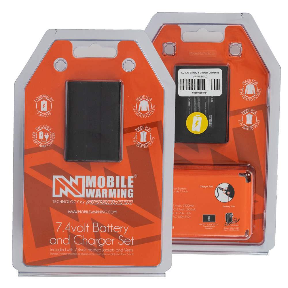 Mobile Warming 7.4V Soft Touch Battery & Wall Charger Set - Ascmtools