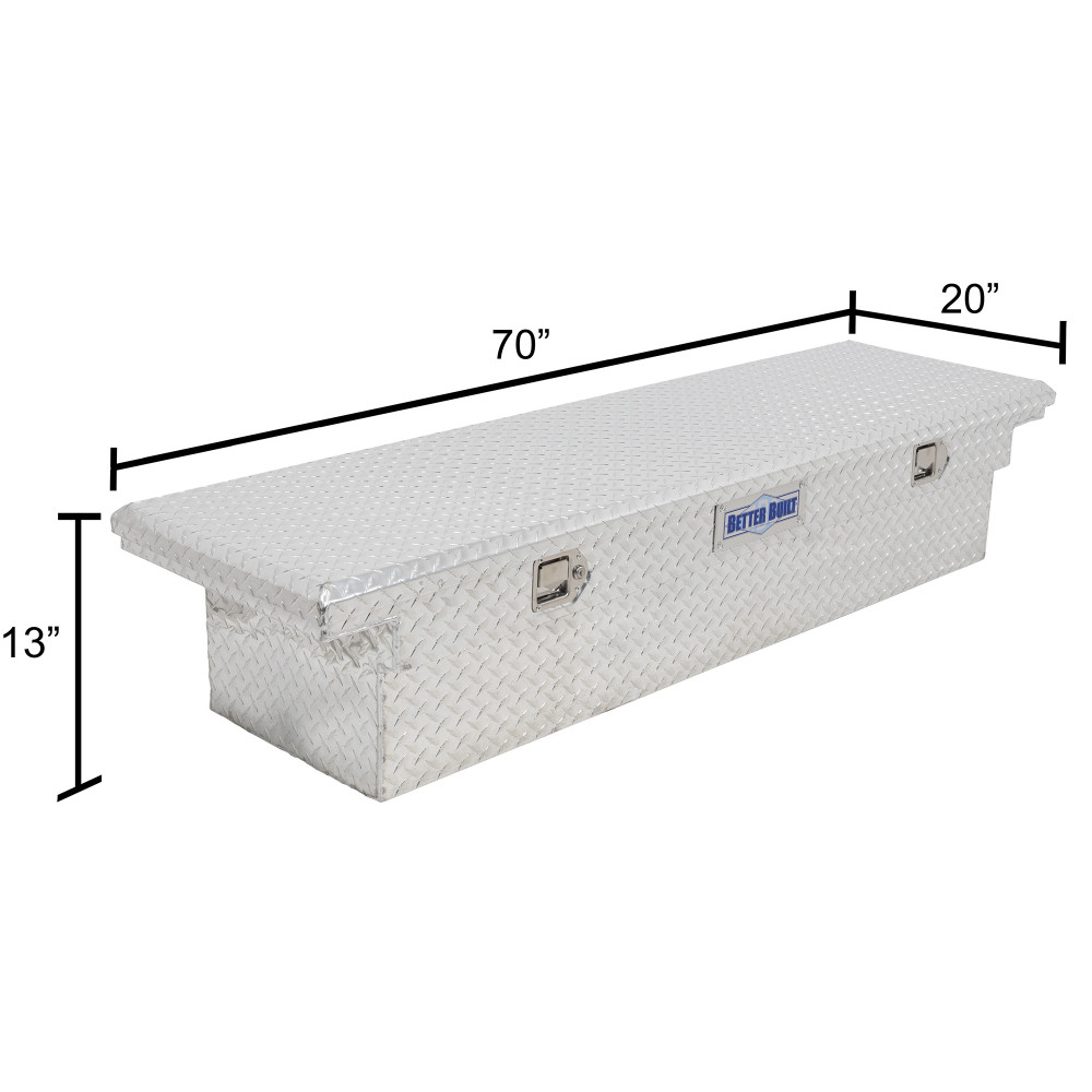 Better Built 69″ Saddle Truck Box Low-Profile Brite Aluminum - Ascmtools