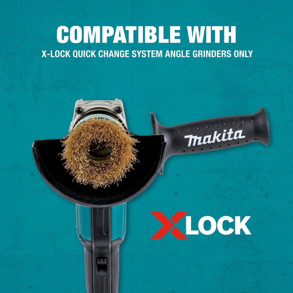 Makita X-LOCK 3″ Carbon Steel Crimped Wire Cup Brush - Ascmtools