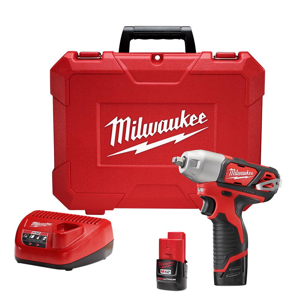 Milwaukee M12 3/8 in. Impact Wrench Kit - Ascmtools