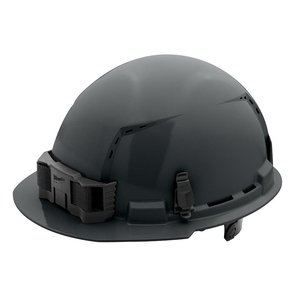 Milwaukee Gray Front Brim Vented Hard Hat with 6pt Ratcheting Suspension Type 1 Class C - Ascmtools