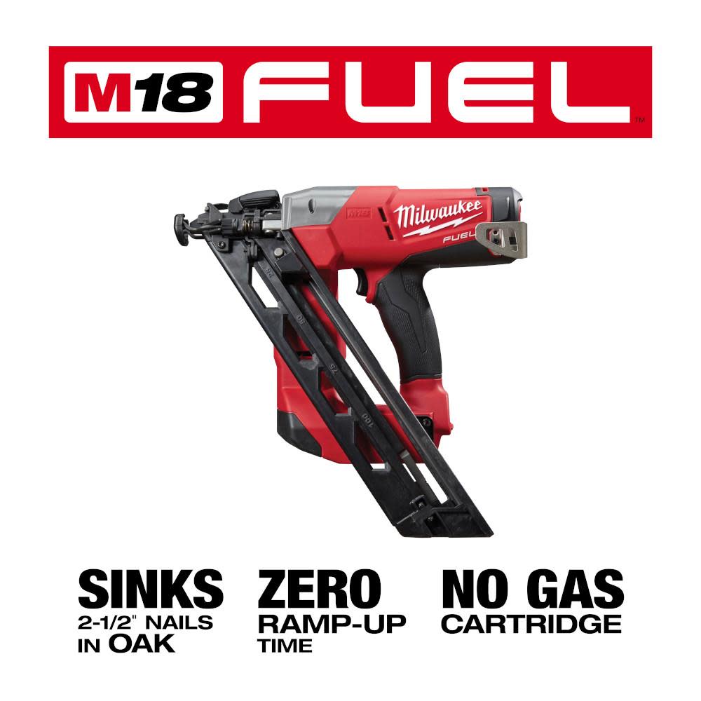 Milwaukee M18 FUEL 15 Gauge Finish Nailer - Ascmtools