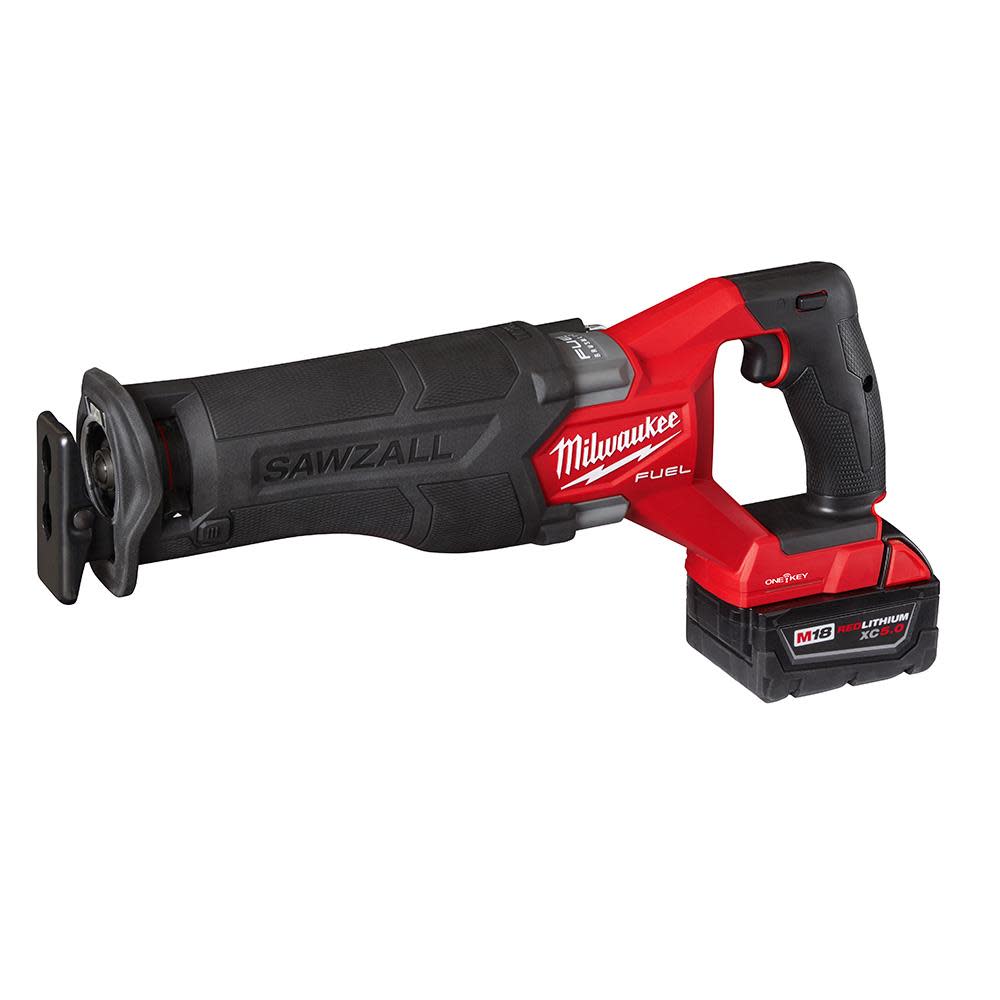 Milwaukee M18 FUEL SAWZALL Reciprocating Saw with ONE-KEY – 2 Battery XC5.0 Kit - Ascmtools
